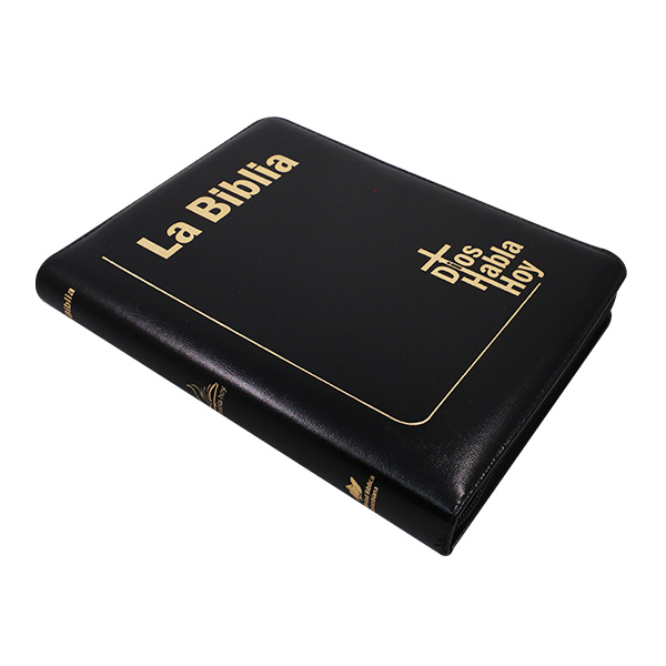 Biblia Dios Habla Hoy Grande Letra Gigante Imitación Piel Negra Código QR [DHH085DKZLGia] 
