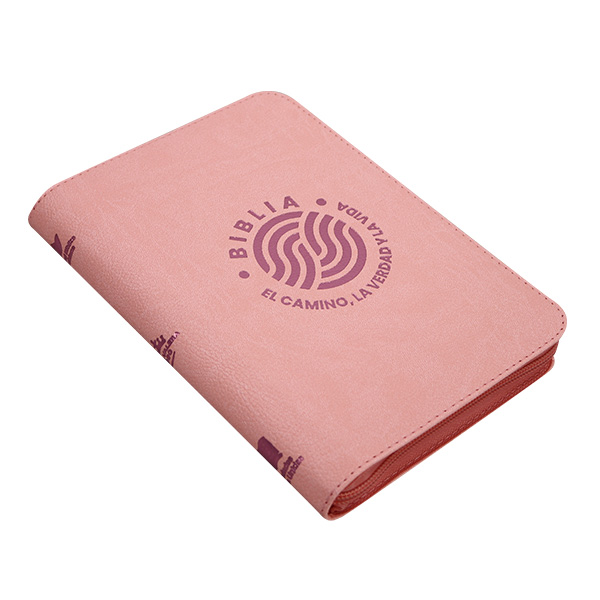 Biblia El Camino La Verdad y La Vida Reina Valera 1960 Mediana Letra Grande Imitación Piel Rosa Código QR [RVR066LGZPJR] 