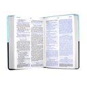 Biblia Traducción Lenguaje Actual Mediana Letra Grande Imitación piel Azul oscuro azul claro [TLA066LGPJR] 