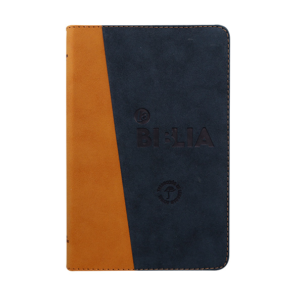 Biblia Traducción Lenguaje Actual Mediana Letra Grande Imitación piel Azul oscuro Cafe [TLA066LGPJR] 