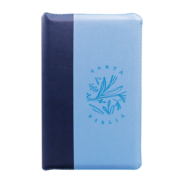 Biblia Reina Valera 1960 Mediana Letra Grande Imitación Piel Azul/Azul Marino Código QR [RVR066LGZPJR] 