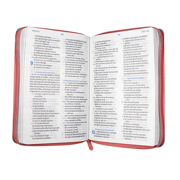 Biblia Traducción Lenguaje Actual Mediana Letra Grande Imitación Piel Verde Menta Rosa Hojas [TLA066LGZPJR] 