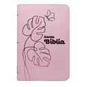 Biblia Reina Valera 1960 Mediana Letra Grande Imitación Piel Rosa Pastel [RVR066LGZPJR] 