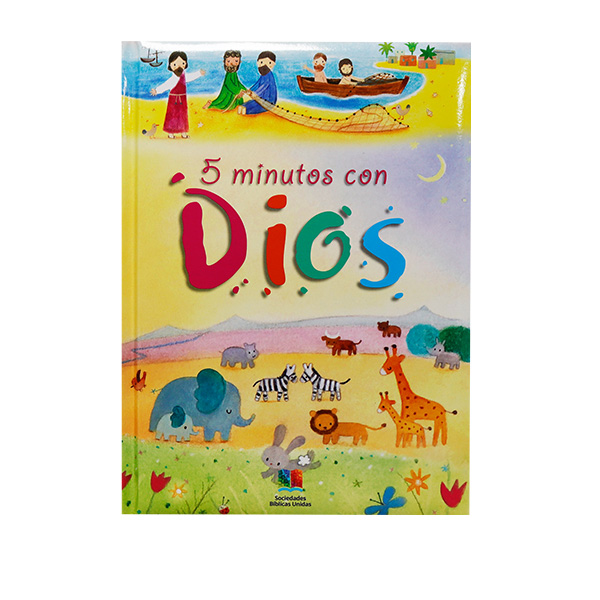 Libro Infantil 5 Minutos Con Dios Edad 5 a 9 Tapa Dura [TLA453P] 