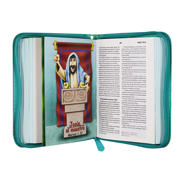 Biblia Infantil Amigos por Siempre Reina Valera 1960 Tamaño Bolsillo Letra Mediana Vinil Verde [RVR022cdPZPJRa] 