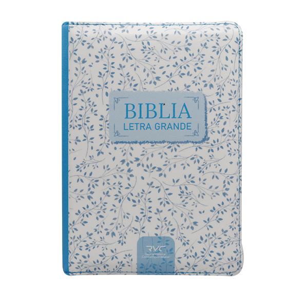 Biblia Reina Valera Contemporánea Chica Letra Grande Vinil Azul Mujer [RVC.42cdLGZPJR] 