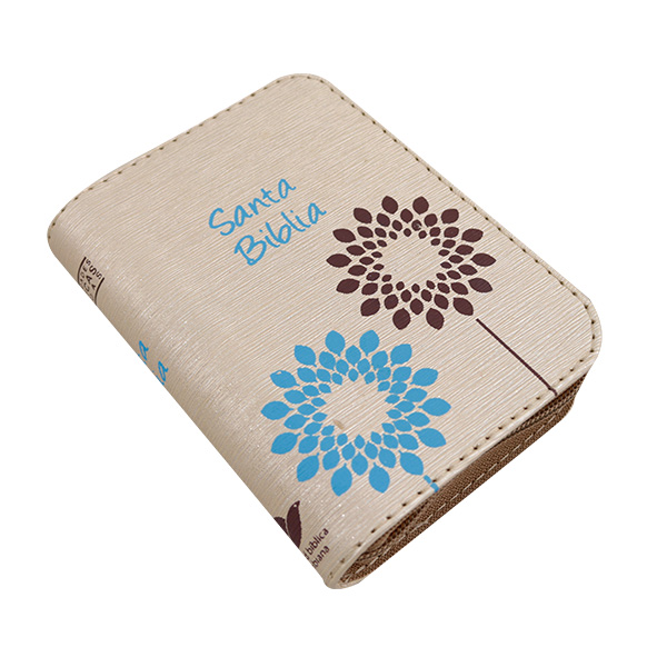 Biblia Reina Valera 1960 Mini-Bolsillo Letra Chica Imitación Piel Beige Cierre [RVR016ZPJR]