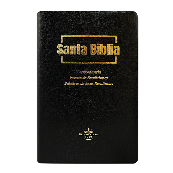 Biblia Fuente de Bendiciones Reina Valera 1960 Mediana Letra Mediana Imitación Piel Negro [RVR.65uecFBPJR]
