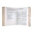 Biblia de Estudio Teológico Reina Valera 1960 Mediana Letra Mediana Tela Flor naranja [RVR084cLGEETI-BET]