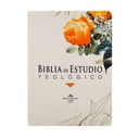 Biblia de Estudio Teológico Reina Valera 1960 Mediana Letra Mediana Tela Flor naranja [RVR084cLGEETI-BET]