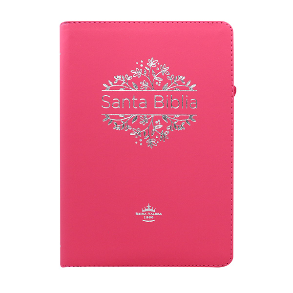 Biblia Reina Valera 1960 Mediana Letra Grande PVC Rosa con cierre [RVR.065cLGPJRZ] 