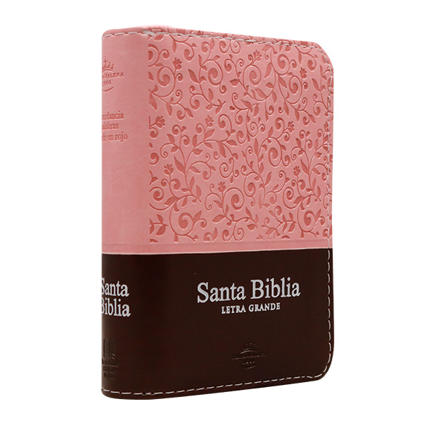 Biblia Reina Valera 1960 Mini-Bolsillo Letra Chica Imitación Piel Rosa Marrón [RVR.16cPJRZTI] 