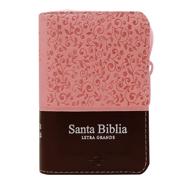 Biblia Reina Valera 1960 Mini-Bolsillo Letra Chica Imitación Piel Rosa Marrón [RVR.16cPJRZTI] 