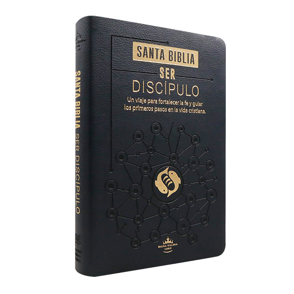 Biblia Ser Discípulo Reina Valera 1960 Mediana Letra Grande Imitación Piel Azul [RVR066cLGPJRTI]  