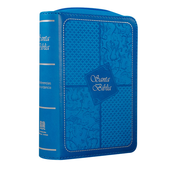 Biblia Reina Valera 1960 Tamaño Bolsillo Letra Mediana Imitación Piel Azul [RVR025cZLG]