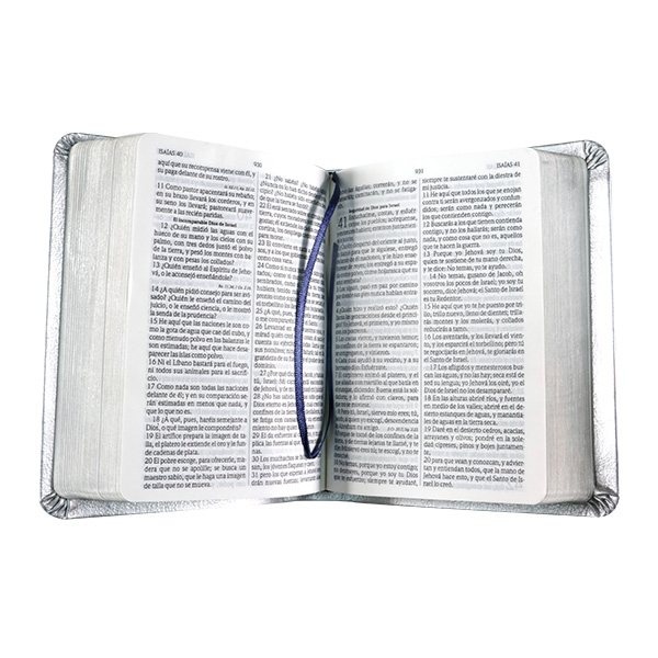 Biblia Reina Valera 1960 Tamaño Bolsillo Letra Mediana Imitación Piel Plata [RVR025cRP]