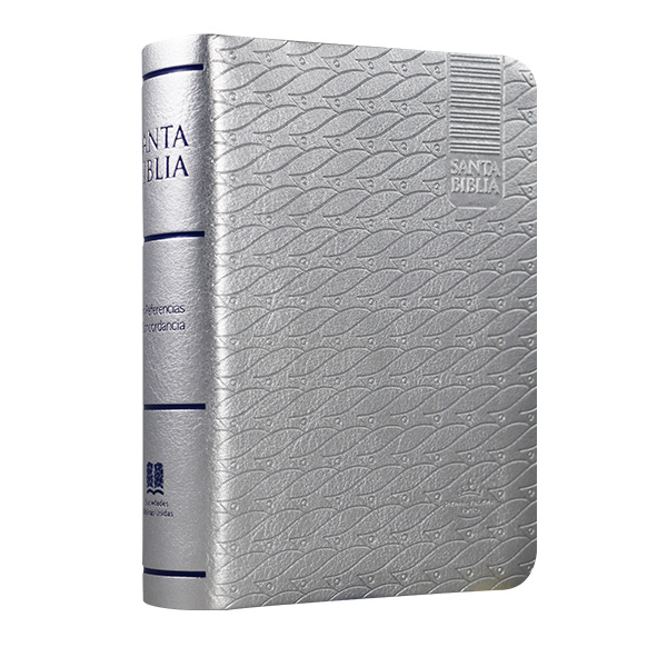 Biblia Reina Valera 1960 Tamaño Bolsillo Letra Mediana Imitación Piel Plata [RVR025cRP]