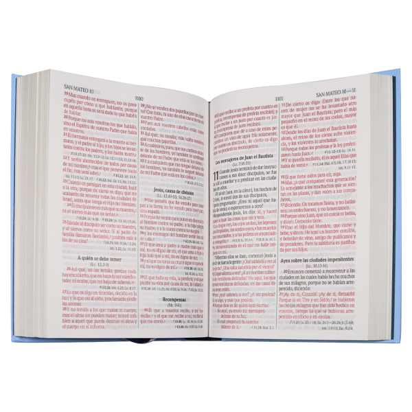 Biblia Reina Valera 1960 Mediana Letra Grande Minimalista Tapa Dura Azul claro [RVR063cLGPJR] 