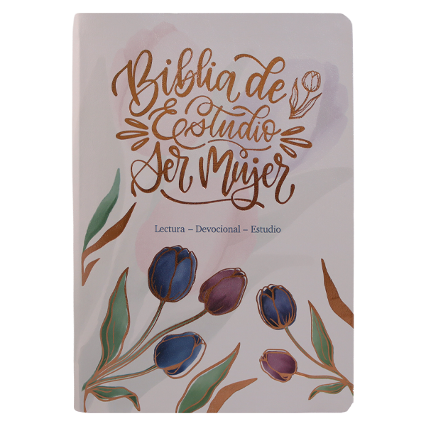 Biblia de Estudio Ser Mujer Reina Valera 1960 Grande Letra Grande Imitación Piel Tulipanes [RVR086cLGEETI-BEM] 
