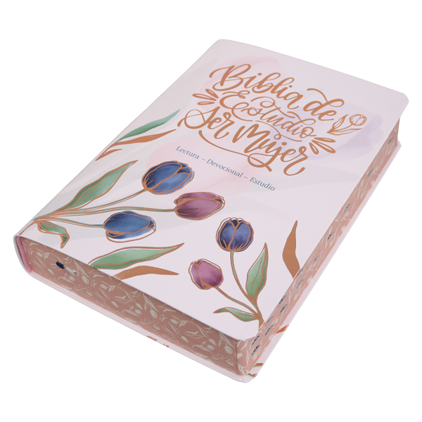 Biblia de Estudio Ser Mujer Reina Valera 1960 Grande Letra Grande Imitación Piel Tulipanes [RVR086cLGEETI-BEM] 