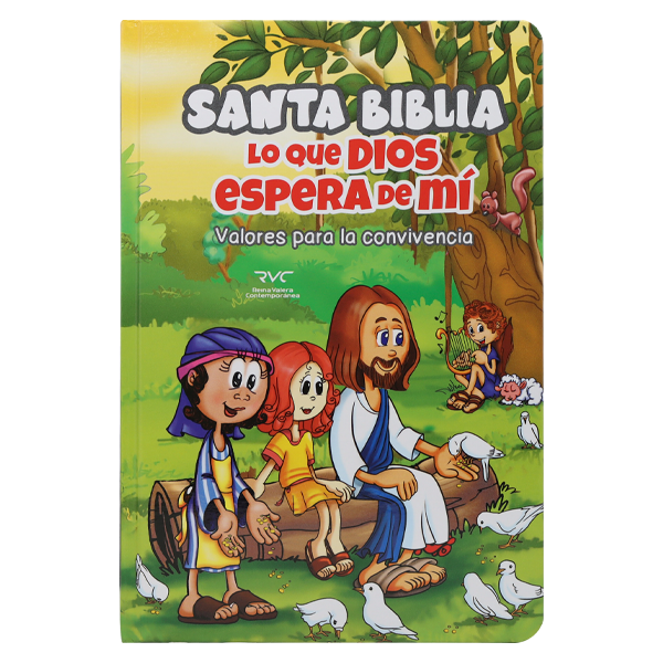 Biblia Infantil Lo que Dios Espera de Mi Reina Valera Contemporánea Mediana Letra Grande Tapa Dura [RVC063cPLGPJRTI] 