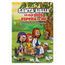Biblia Infantil Lo que Dios Espera de Mi Reina Valera Contemporánea Mediana Letra Grande Tapa Dura [RVC063cPLGPJRTI] 