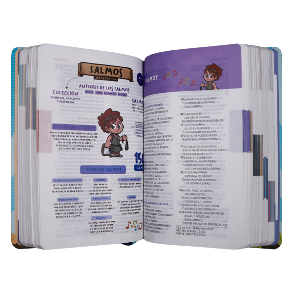 Biblia Infantil Amigos de la Biblia Reina Valera 1960 Mediana Letra Grande MAYUSCULA Tapa Dura Azul [RVR063cLGPJR-MAY] 