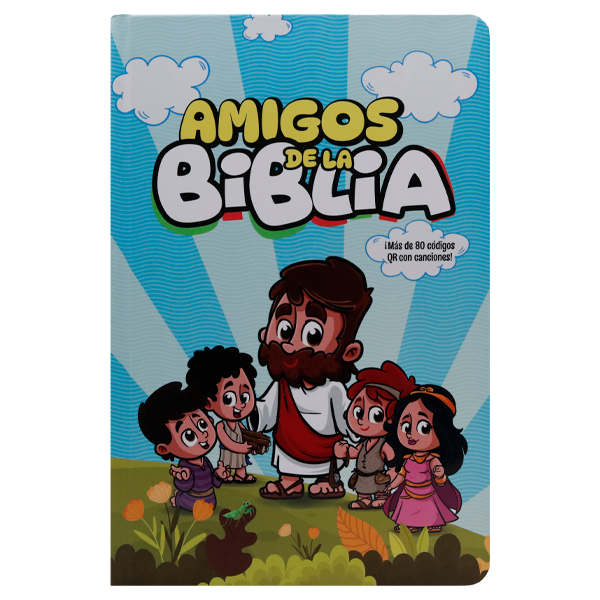 Biblia Infantil Amigos de la Biblia Reina Valera 1960 Mediana Letra Grande MAYUSCULA Tapa Dura Azul [RVR063cLGPJR-MAY] 