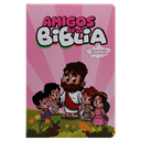 Biblia Infantil Amigos de la Biblia Reina Valera 1960 Mediana Letra Grande MAYUSCULA Tapa Dura Rosa [RVR063cLGPJR-MAY] 