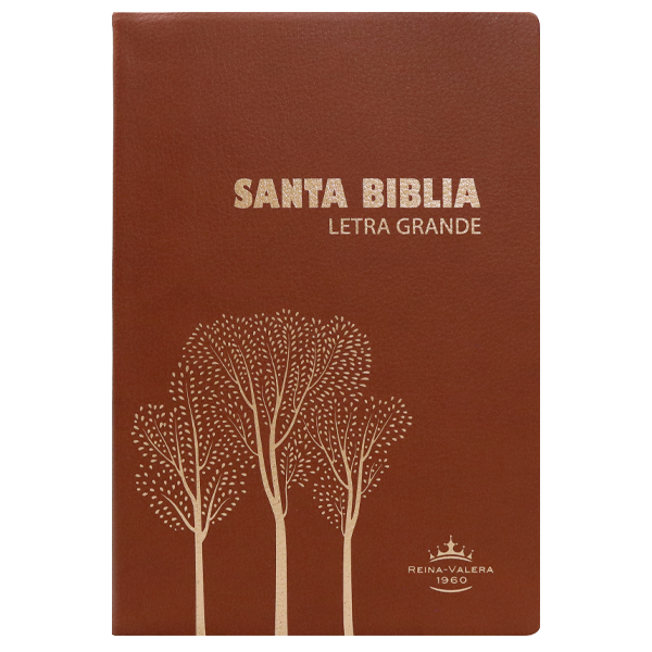 Biblia Reina Valera 1960 Mediana Letra Grande Vinil Árboles Café [RVR062CLG PT] 