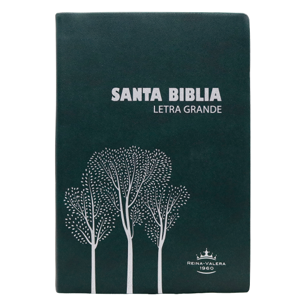Biblia Reina Valera 1960 Mediana Letra Grande Vinil Árboles Verde [RVR062CLG PT] 