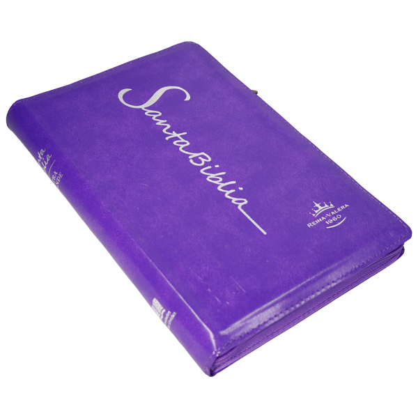 Biblia Reina Valera 1960 Mediana Letra Grande Imitación Piel Morado [RVR065cZLG PE] 