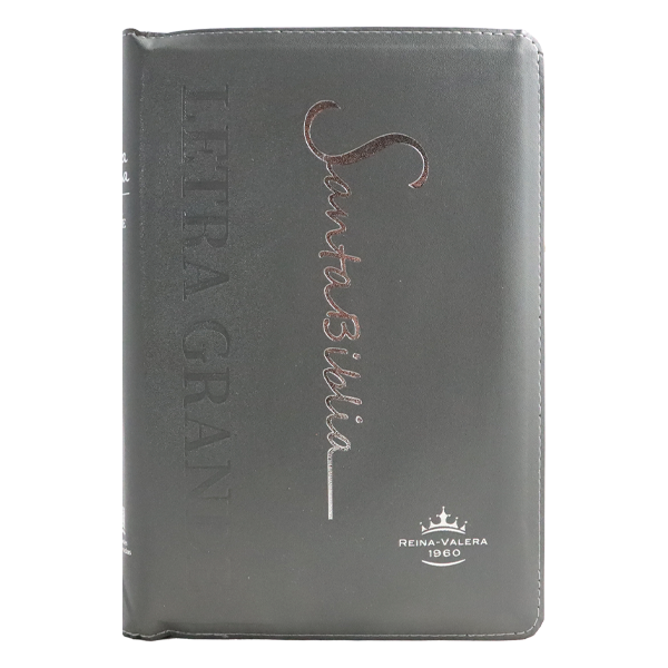 Biblia Reina Valera 1960 Mediana Letra Grande Imitación Piel Gris [RVR065cZLG PE] 