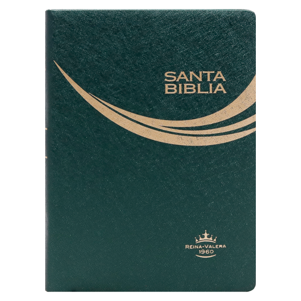 Biblia Reina Valera 1960 Tamaño Bolsillo Letra Mediana Vinil Verde [RVR022c String] 