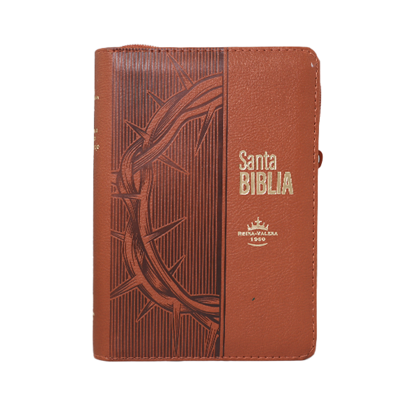 Biblia Reina Valera 1960 Chica Letra Grande Imitación Piel Marrón Corona [RVR046ZTILGPJR] 