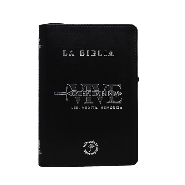 Biblia Vive la Palabra Traducción Lenguaje Actual Mediana Letra Grande Imitación Piel Negro [TLA66LGZTPJR] 