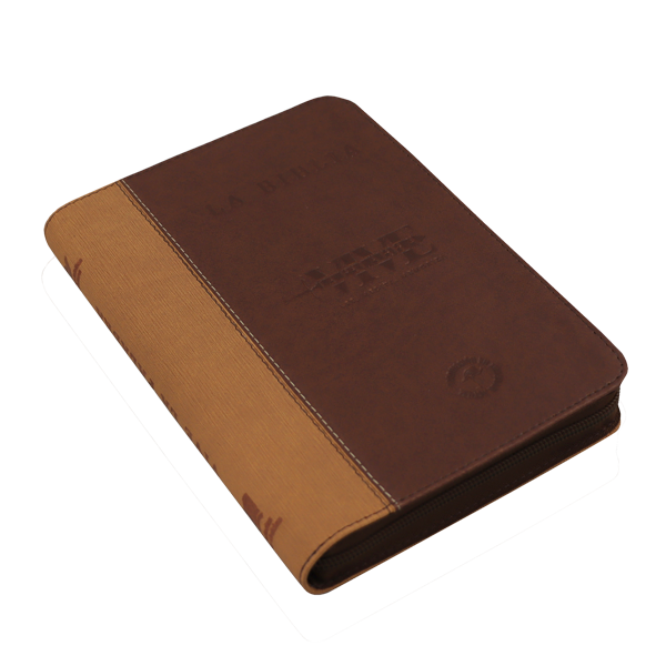 Biblia Vive la Palabra Traducción Lenguaje Actual Mediana Letra Grande Imitación Piel Marrón/Café [TLA.66LGZT] 