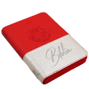 Biblia Reina Valera 1960 Mediana Letra Grande Imitación Piel Beige/Rojo Código QR [RVR066cLGZTIPJR] 