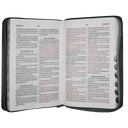 Biblia Reina Valera 1960 Mediana Letra Grande Imitación Piel Gris/Negro Código QR [RVR066cLGZTIPJR] 