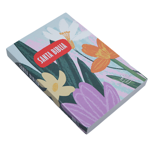 Biblia Reina Valera 1960 Chica Letra Chica Rústica Flores Colores RVR040e DF 