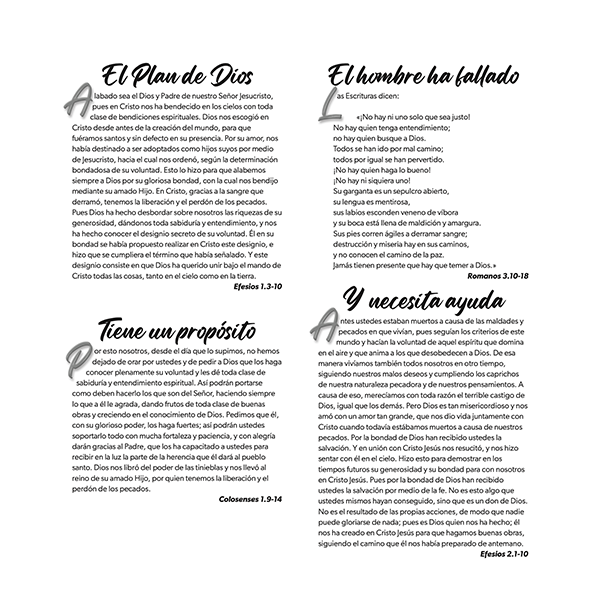 Paquete de Folletos El Plan de Dios Para Ti Dios Habla Hoy - Consuelo (100 Piezas) 