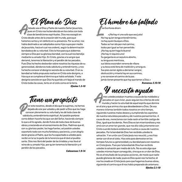 Paquete de Folletos El Plan de Dios Para Ti Dios Habla Hoy - Soledad (100 Piezas) 