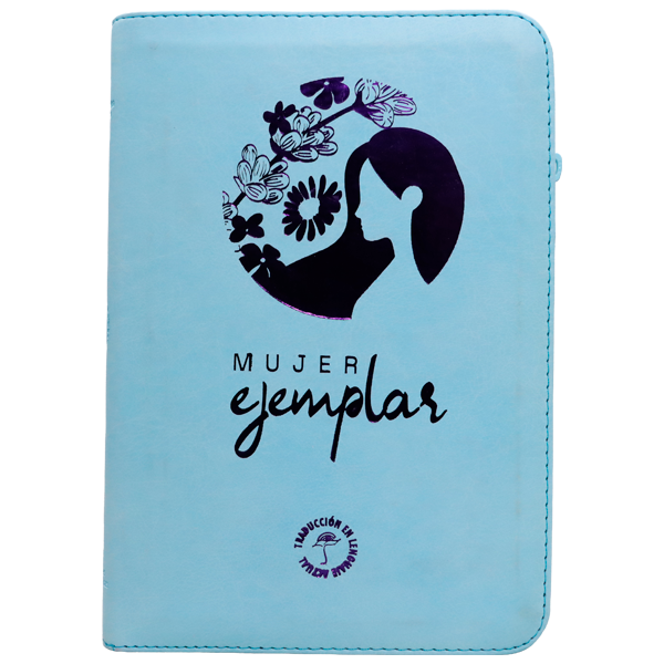 Biblia Mujer Ejemplar Traducción Lenguaje Actual Mediana Letra Grande Imitación Piel Azul Cierre PJR [TLA066LGZPJR]  