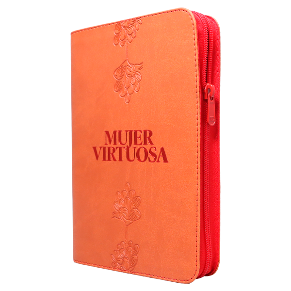 Biblia Mujer Virtuosa Reina Valera 1960 Mediana Letra Grande Imitación Piel Terracota Cierre PJR [RVR066ZLGPJR] 