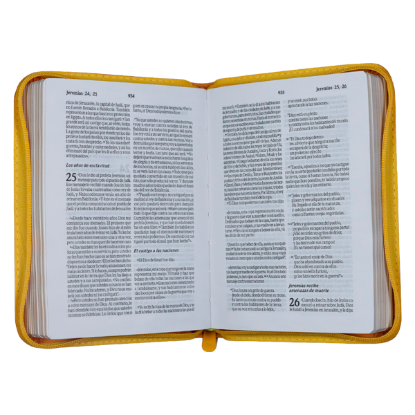 Biblia Traducción Lenguaje Actual Chica Letra Chica Imitación Piel Amarillo Cierre [TLA.46ZLM] 