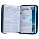 Biblia Oraciones Traducción Lenguaje Actual Mediana Letra Grande Imitación Piel Azul Cierre PJR [TLA066ZLGPJR]  