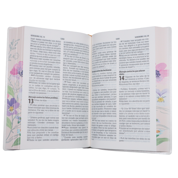 Biblia Traducción Lenguaje Actual Mediana Letra Grande 11 pts Vinil  TLA062LG Flower 