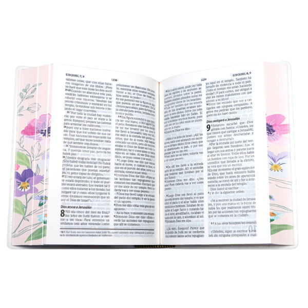 Biblia Traducción Lenguaje Actual Chica Letra Grande 8 pts Vinil TLA042LG Flower 
