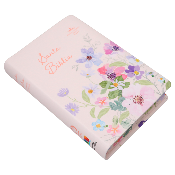 Biblia Reina Valera 1960 Mediana Letra Gigante 14 pts Imitación Piel PU RVR065cLGiPJR Flower 