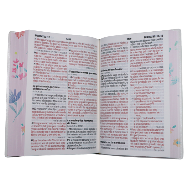 Biblia Reina Valera 1960 Mediana Letra Gigante 14 pts Vinil RVR062cLGiPJR Flourish 